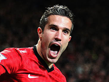 Robin van Persie scored a hat-trick for United this evening